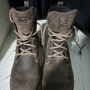 Women’s Timberland Pro - Waterproof Leather Insulated Steel-Toe Work Boots - 9.5